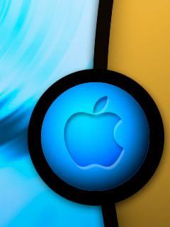Синий логотип Apple