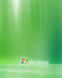 Логотип Windows Виста на зеленом фоне