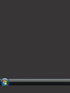Панель задач Windows Виста на сером фоне