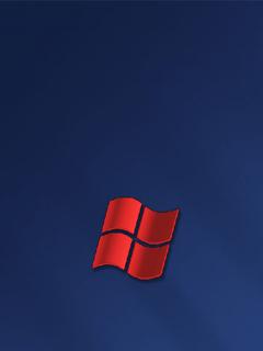 Красный флаг XP на синем фоне