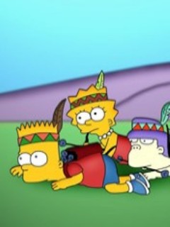 Simpson Bart  Lisa Indian