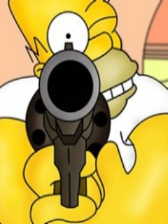 Simpson - Homer with Gun